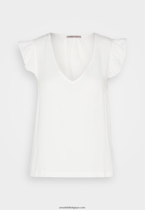 femmes t-shirt imprimé blanc Anna FieldNHH26B265