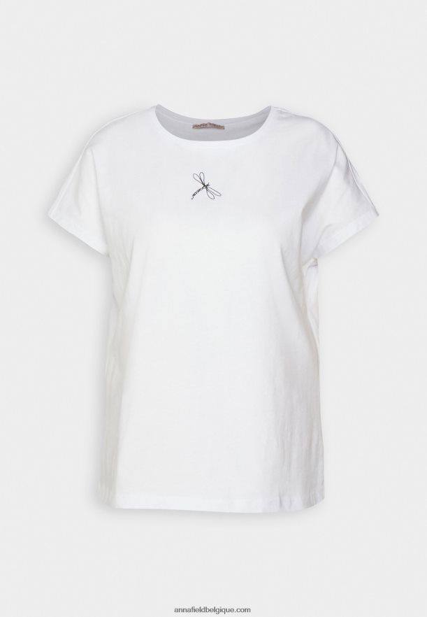 femmes t-shirt imprimé blanc Anna FieldNHH26B299