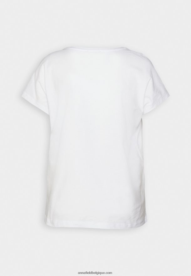femmes t-shirt imprimé blanc Anna FieldNHH26B299