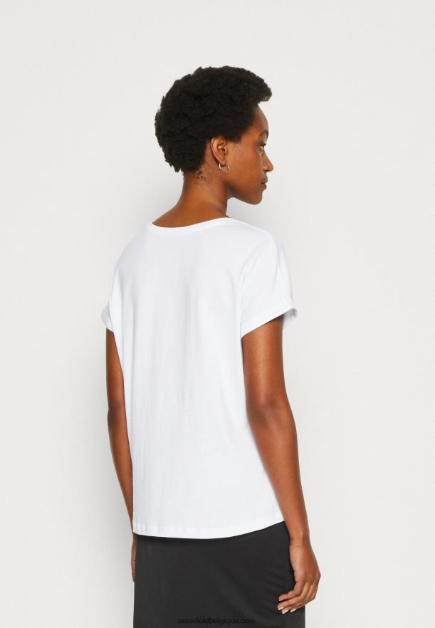 femmes t-shirt imprimé blanc Anna FieldNHH26B333