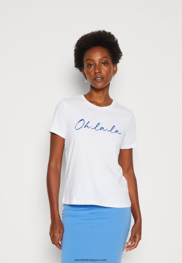 femmes t-shirt imprimé blanc Anna FieldNHH26B347