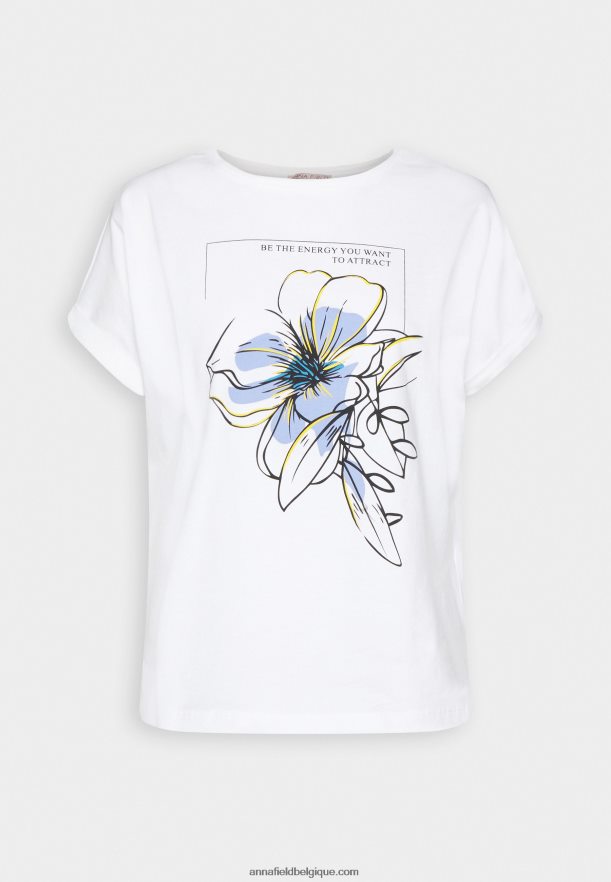 femmes t-shirt imprimé blanc Anna FieldNHH26B367