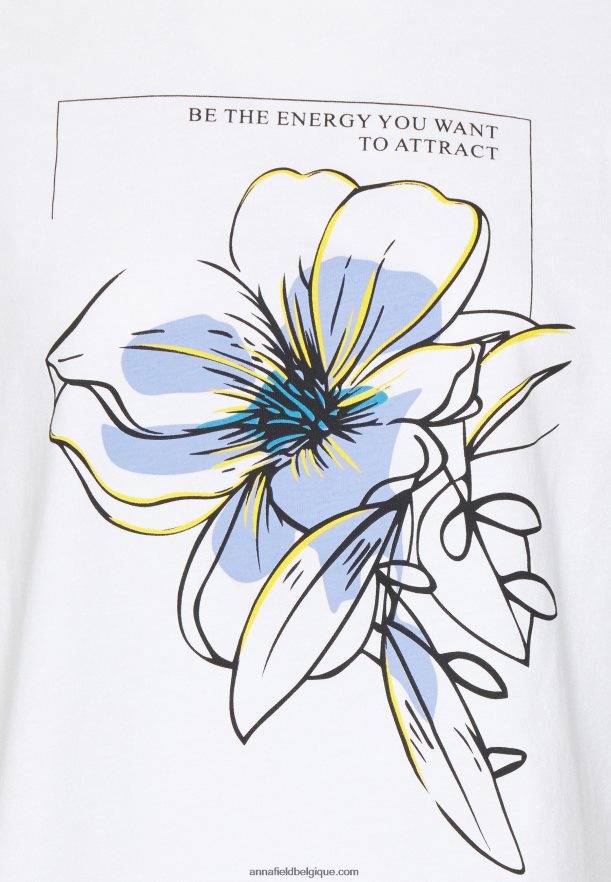 femmes t-shirt imprimé blanc Anna FieldNHH26B367
