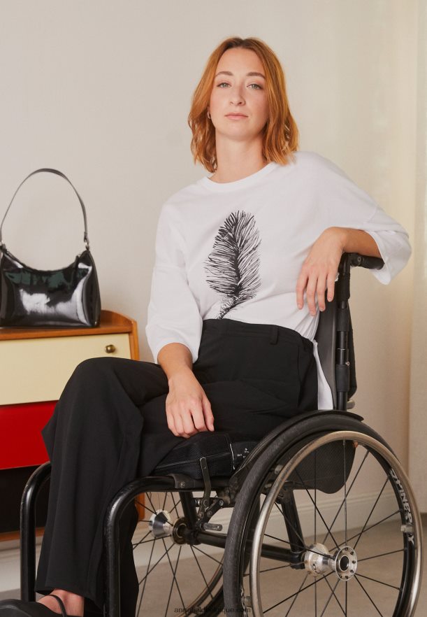 femmes t-shirt imprimé blanc Anna FieldNHH26B371