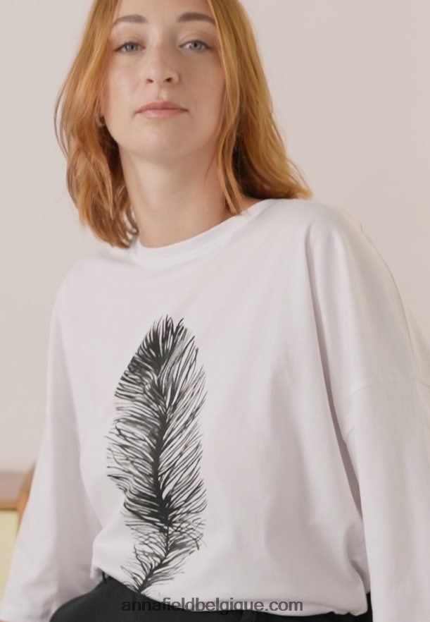 femmes t-shirt imprimé blanc Anna FieldNHH26B371