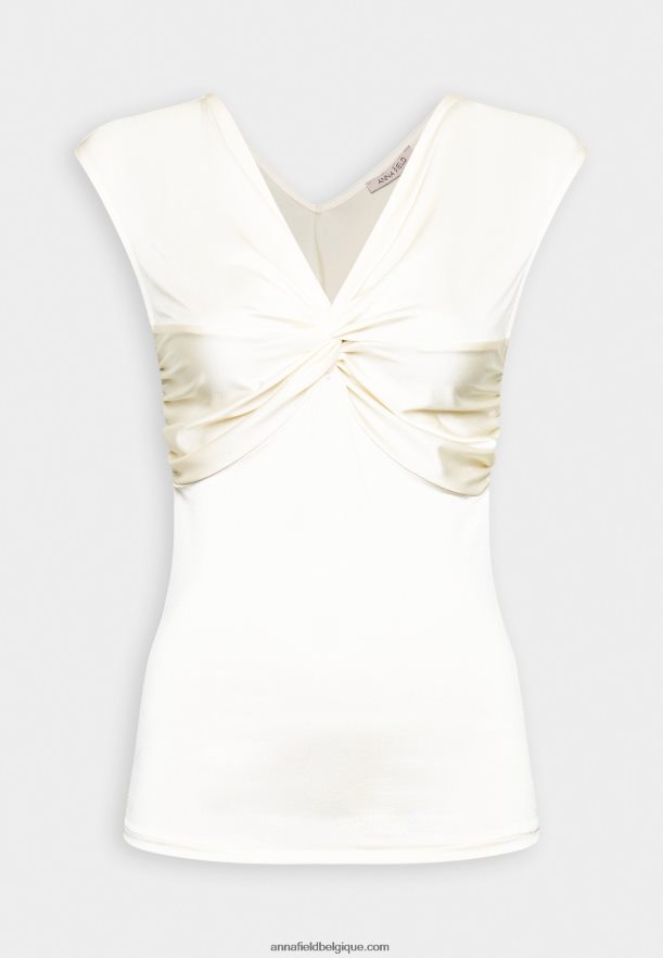 femmes t-shirt imprimé blanc cassé Anna FieldNHH26B311