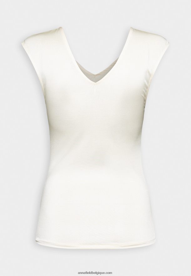 femmes t-shirt imprimé blanc cassé Anna FieldNHH26B311