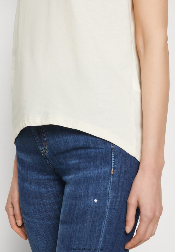 femmes t-shirt imprimé blanc cassé Anna FieldNHH26B369