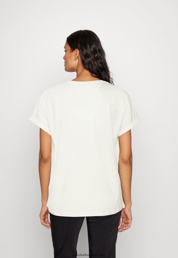 femmes t-shirt imprimé blanc cassé Anna FieldNHH26B370