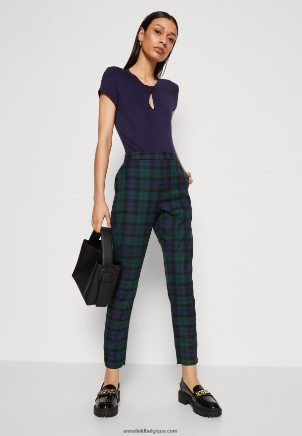 femmes t-shirt imprimé bleu foncé Anna FieldNHH26B355