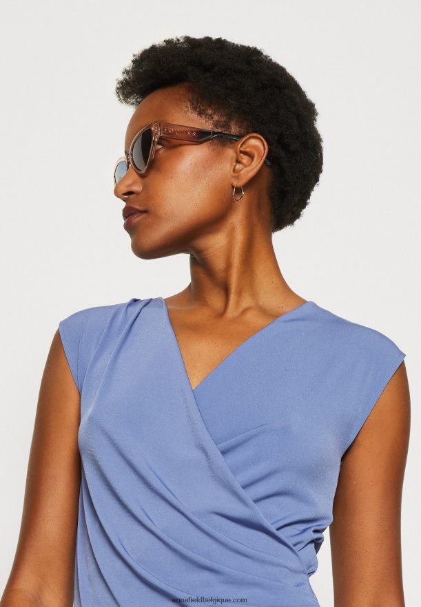 femmes t-shirt imprimé bleu-gris Anna FieldNHH26B320