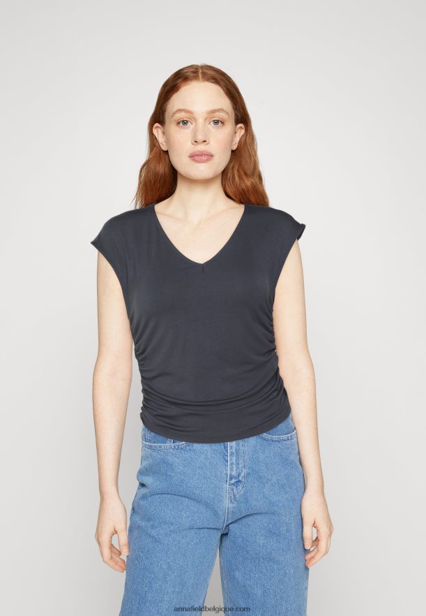 femmes t-shirt imprimé gris Anna FieldNHH26B351