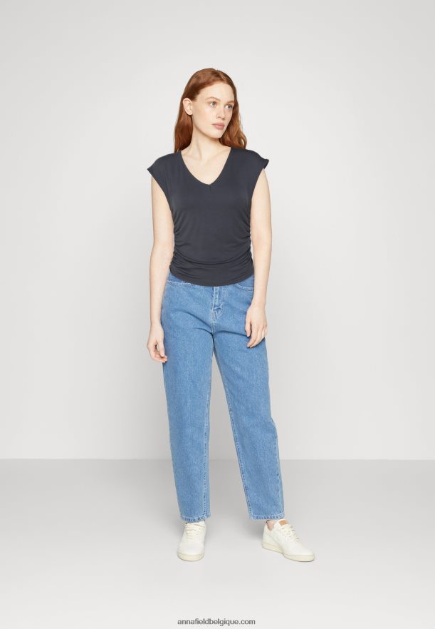 femmes t-shirt imprimé gris Anna FieldNHH26B351