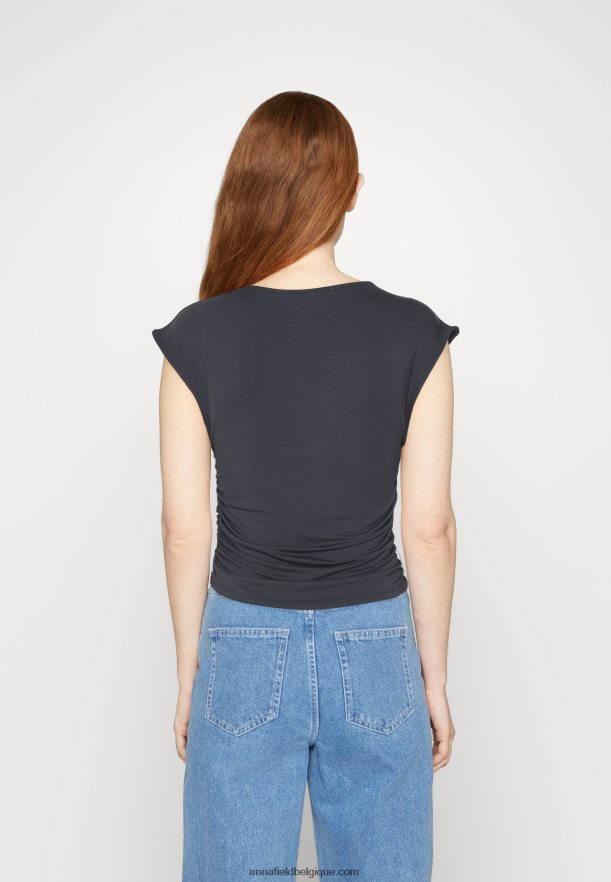 femmes t-shirt imprimé gris Anna FieldNHH26B351