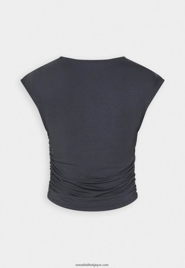 femmes t-shirt imprimé gris Anna FieldNHH26B351