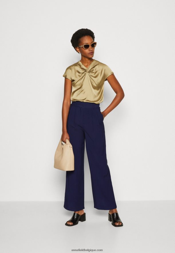 femmes t-shirt imprimé kaki Anna FieldNHH26B285