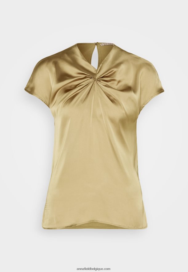 femmes t-shirt imprimé kaki Anna FieldNHH26B285