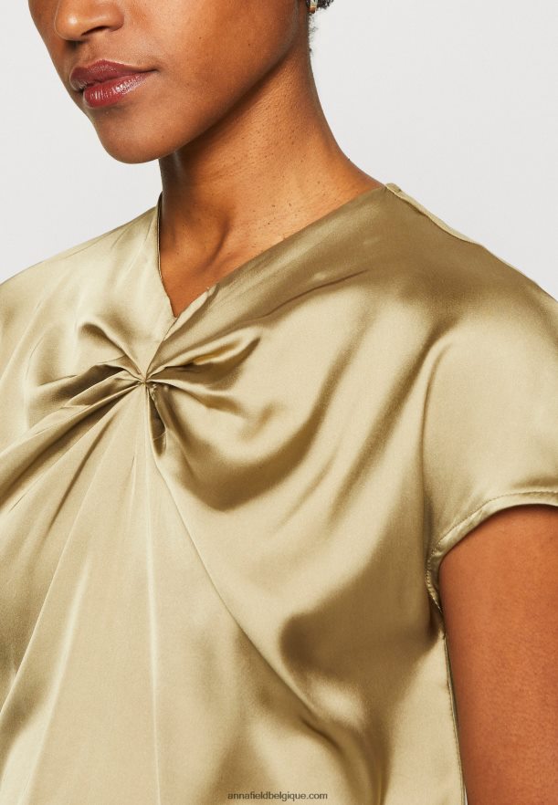 femmes t-shirt imprimé kaki Anna FieldNHH26B285