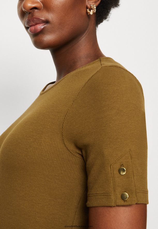femmes t-shirt imprimé kaki Anna FieldNHH26B368