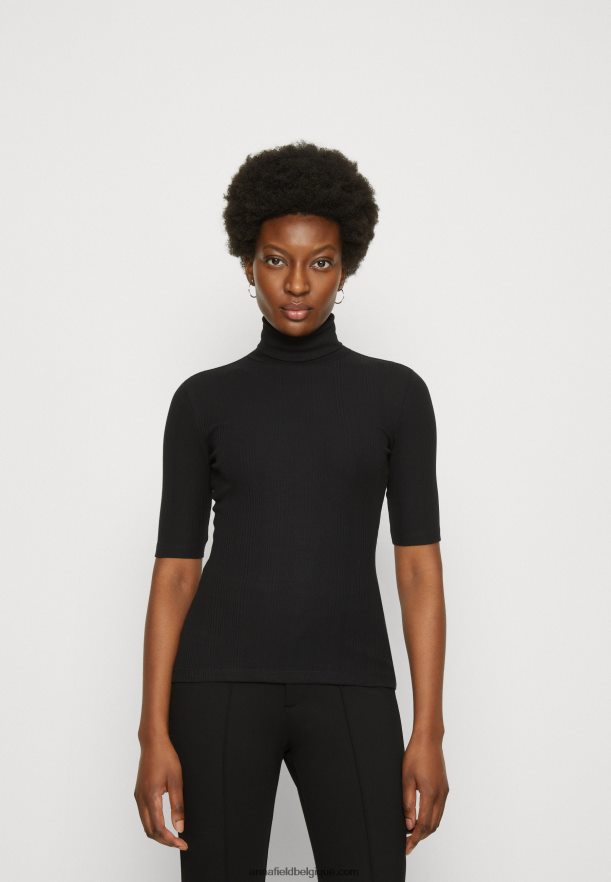 femmes t-shirt imprimé noir Anna FieldNHH26B291