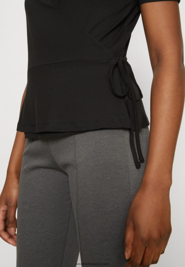 femmes t-shirt imprimé noir Anna FieldNHH26B361