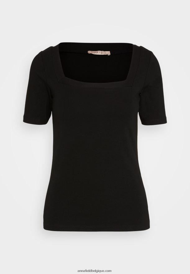 femmes t-shirt imprimé noir Anna FieldNHH26B375