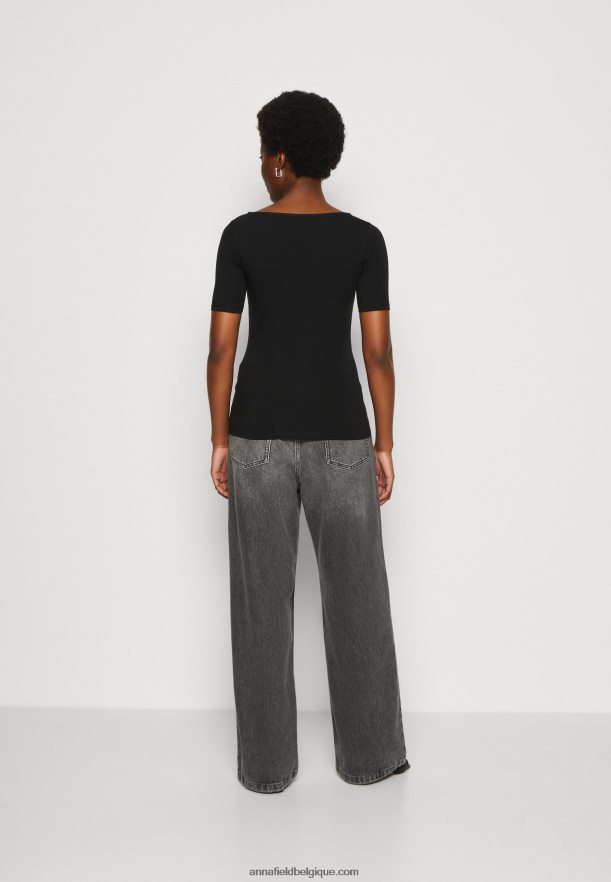 femmes t-shirt imprimé noir/noir Anna FieldNHH26B366