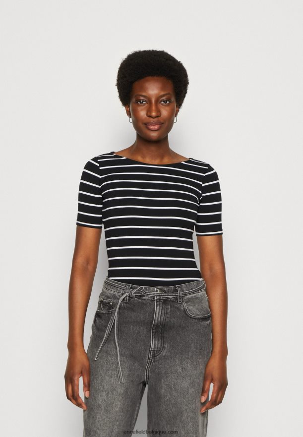femmes t-shirt imprimé noir/noir Anna FieldNHH26B366