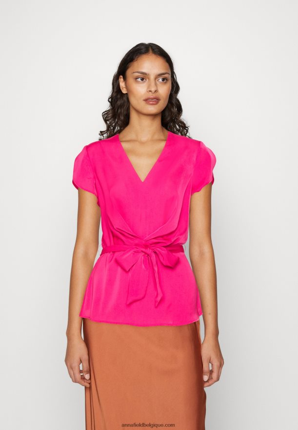 femmes t-shirt imprimé rose Anna FieldNHH26B262