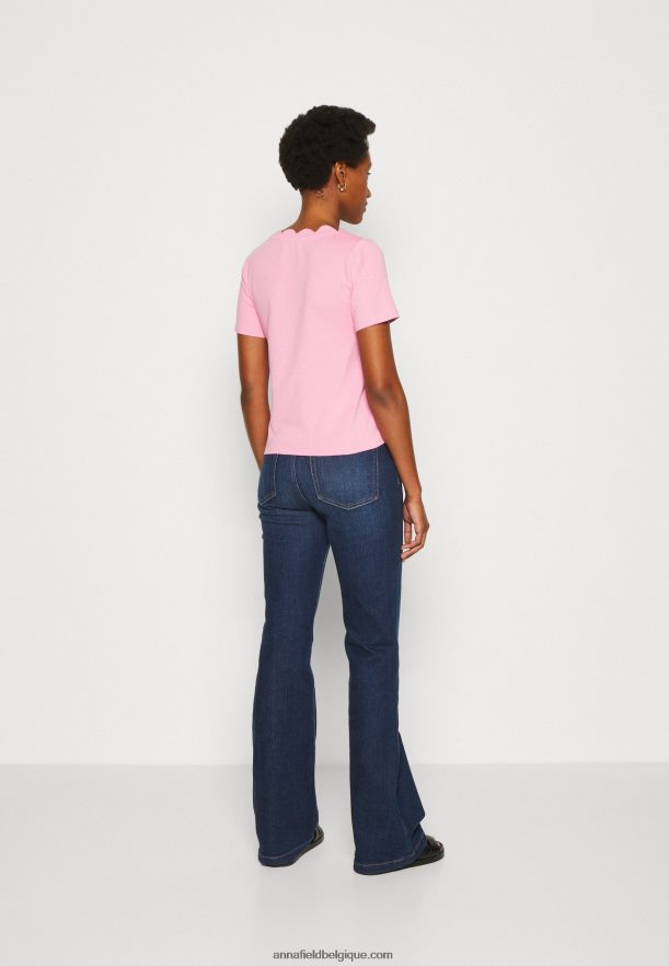 femmes t-shirt imprimé rose Anna FieldNHH26B269