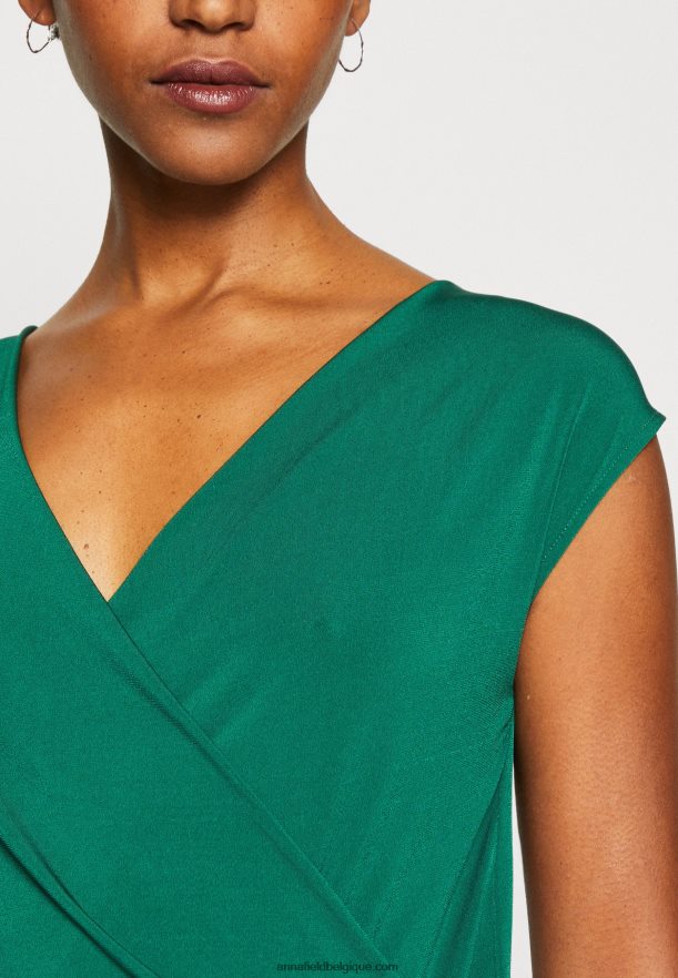 femmes t-shirt imprimé vert Anna FieldNHH26B294