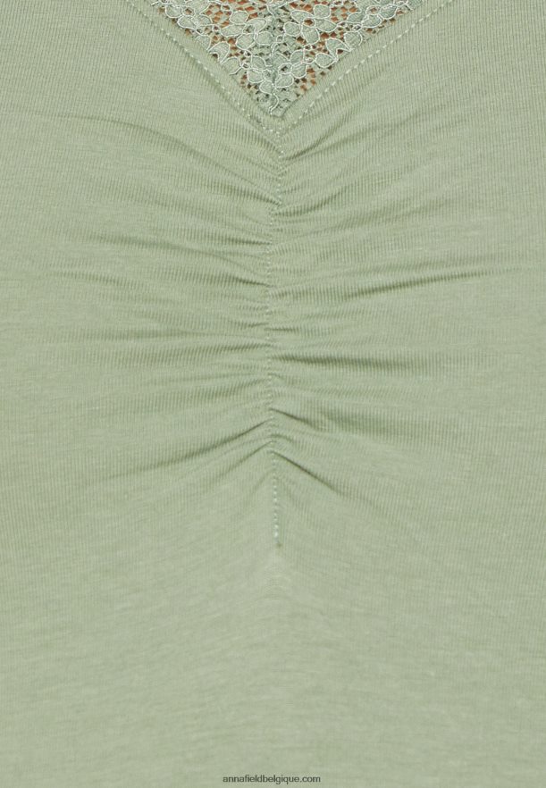 femmes t-shirt imprimé vert clair Anna FieldNHH26B360