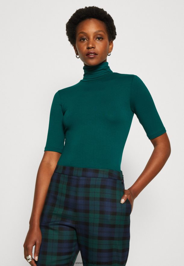 femmes t-shirt imprimé vert foncé Anna FieldNHH26B286