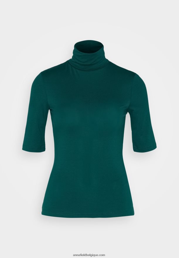 femmes t-shirt imprimé vert foncé Anna FieldNHH26B286