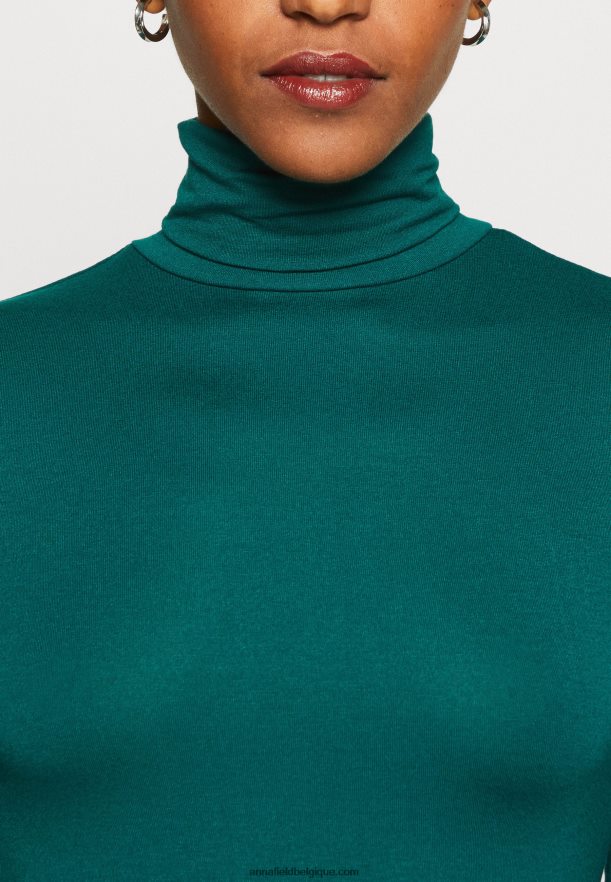 femmes t-shirt imprimé vert foncé Anna FieldNHH26B286