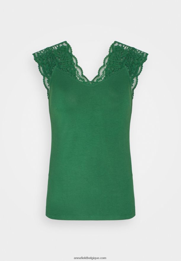 femmes t-shirt imprimé vert foncé Anna FieldNHH26B302