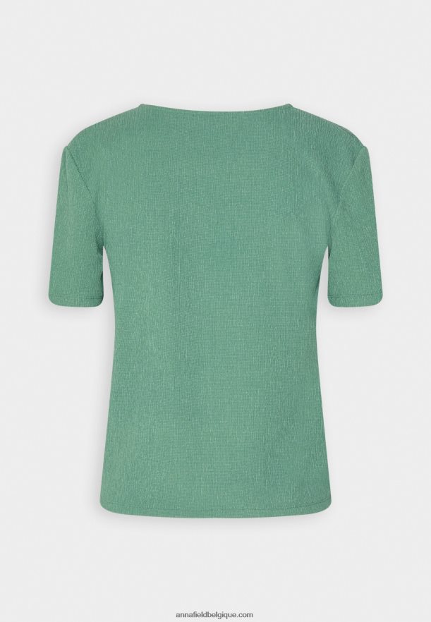 femmes t-shirt imprimé vert foncé Anna FieldNHH26B359