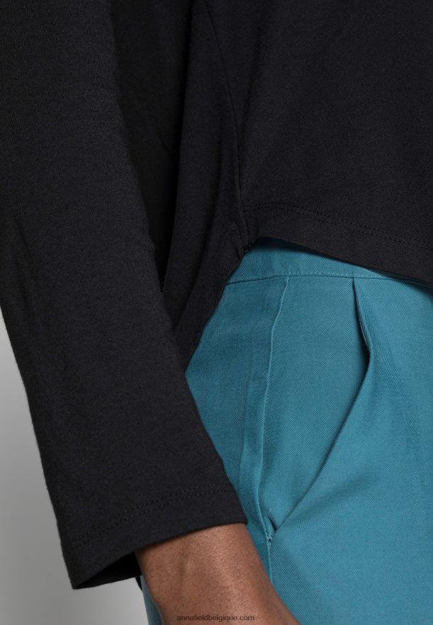 femmes top basique manches longues noir Anna FieldNHH26B542