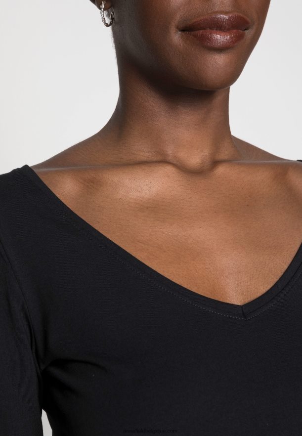 femmes top basique manches longues noir Anna FieldNHH26B594