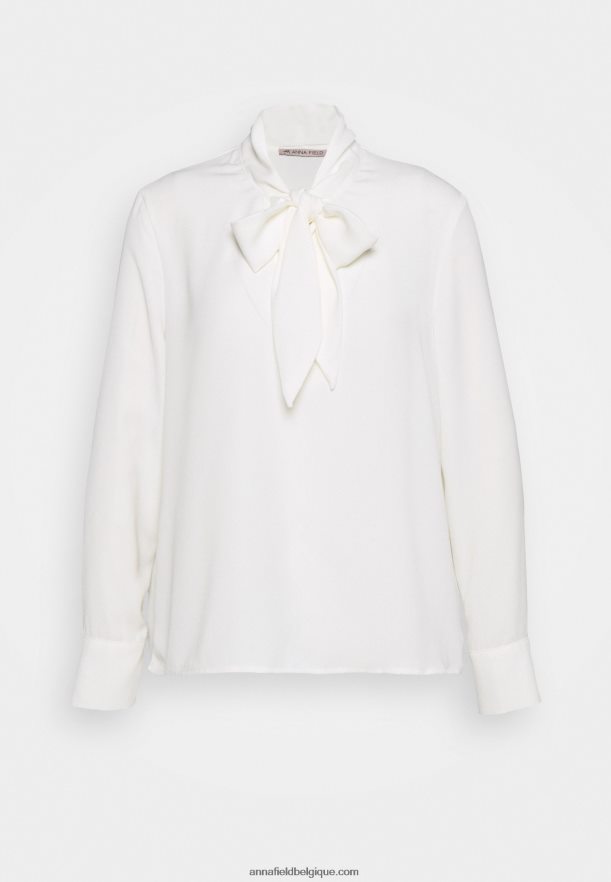femmes top manches longues blanc cassé Anna FieldNHH26B521