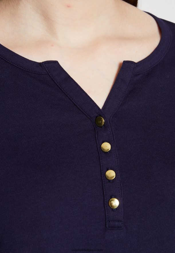 femmes top manches longues bleu foncé Anna FieldNHH26B523