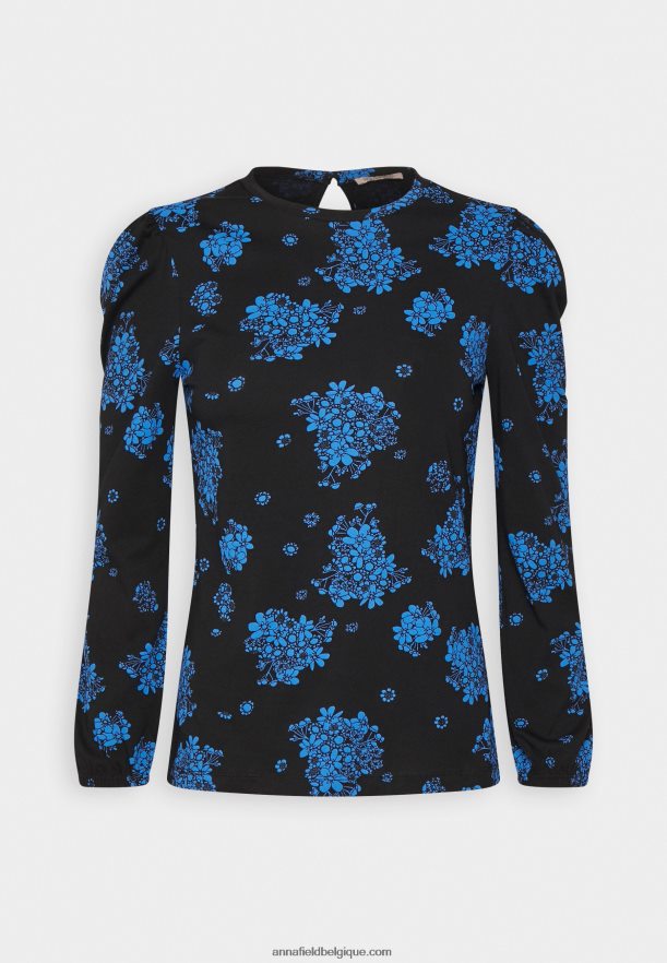 femmes top manches longues bleu foncé Anna FieldNHH26B546