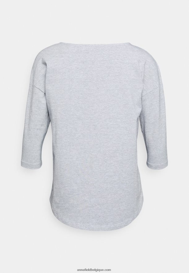 femmes top manches longues gris chiné Anna FieldNHH26B544