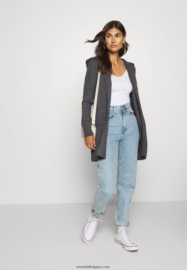femmes cardigan gris foncé chiné Anna FieldNHH26B823