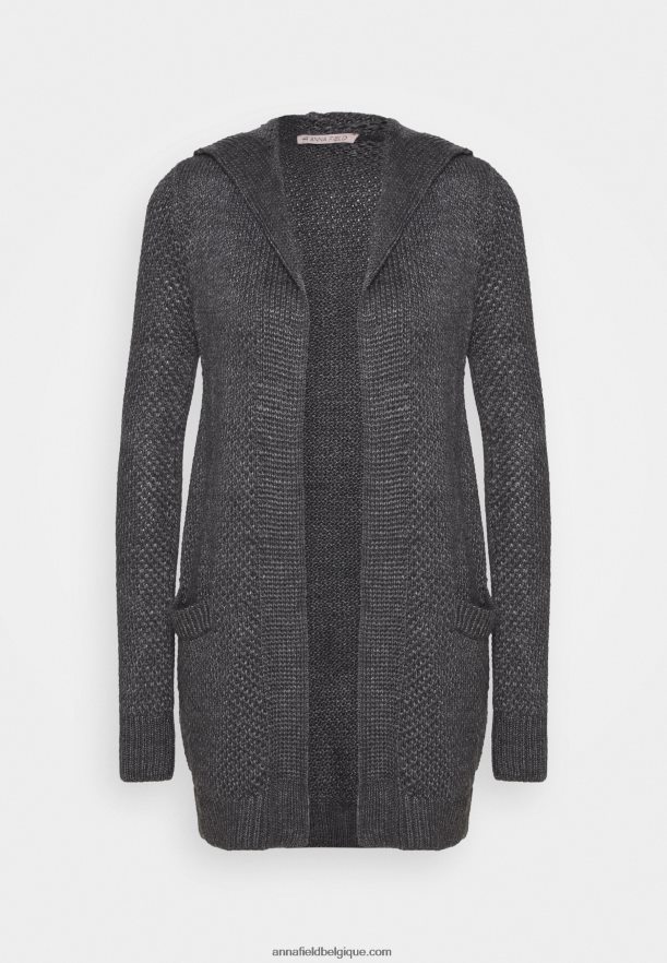 femmes cardigan gris foncé chiné Anna FieldNHH26B823