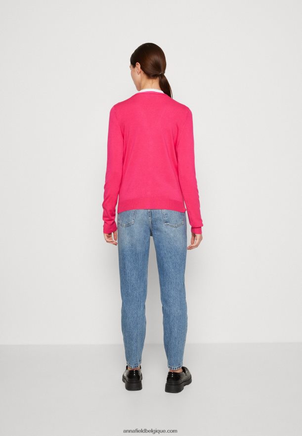 femmes cardigan rose Anna FieldNHH26B826
