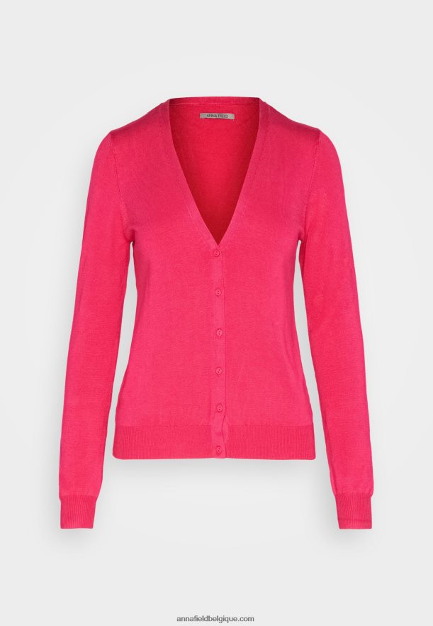 femmes cardigan rose Anna FieldNHH26B826