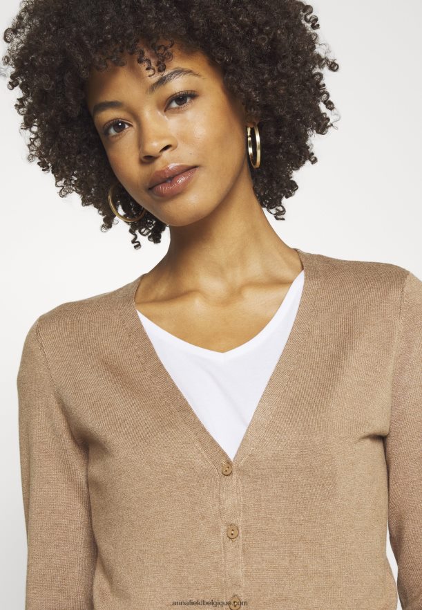 femmes gilet camel Anna FieldNHH26B818