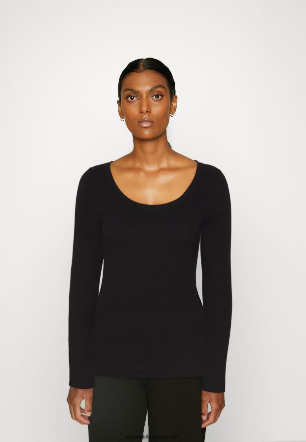 femmes pull détail boutons noir Anna FieldNHH26B848