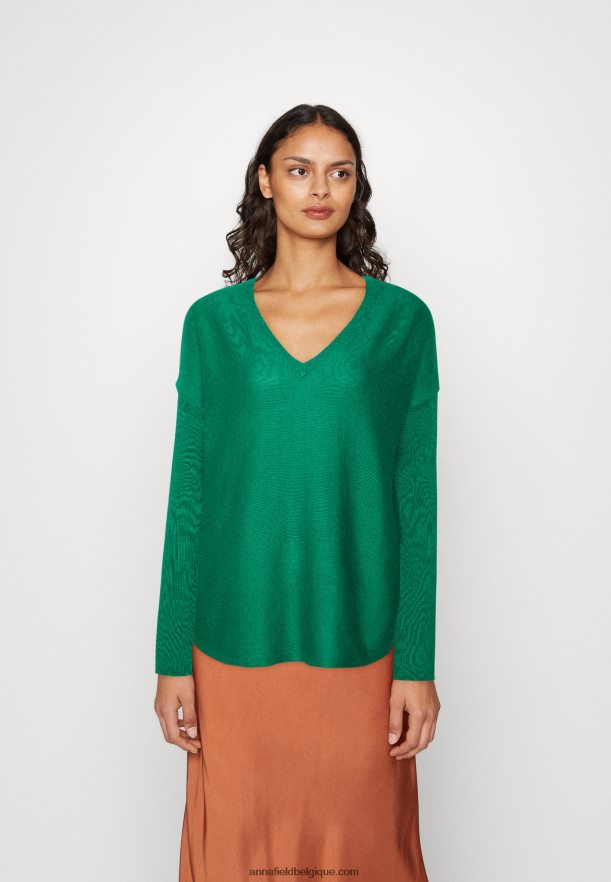 femmes pull vert Anna FieldNHH26B840